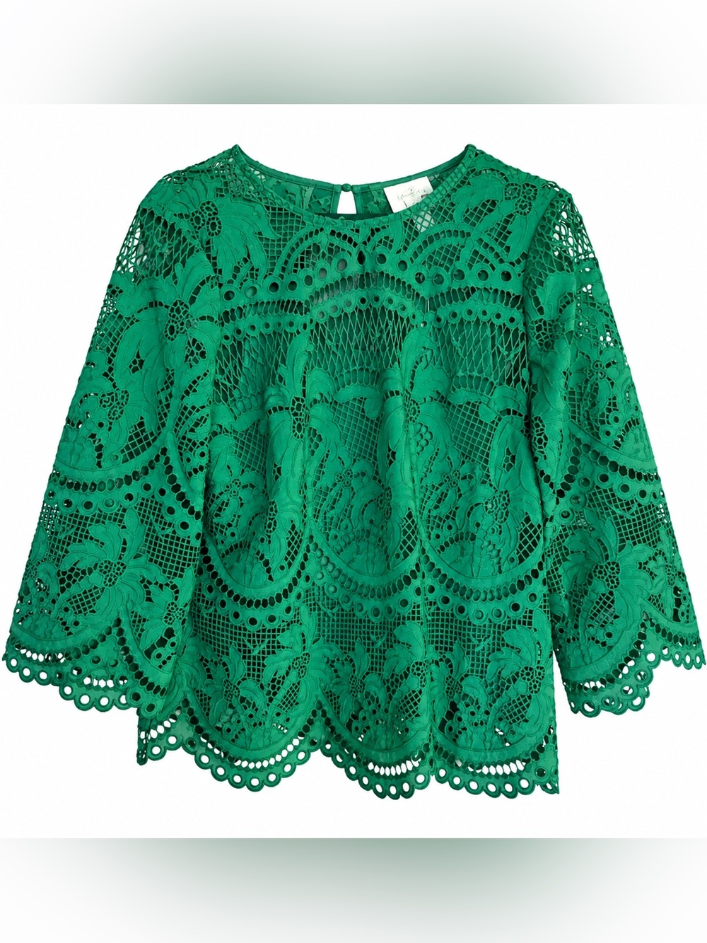 NWT Lilly Pulitzer Oaklynn Tunic Brazilian Green Palms in Paradise Lace -Size 12